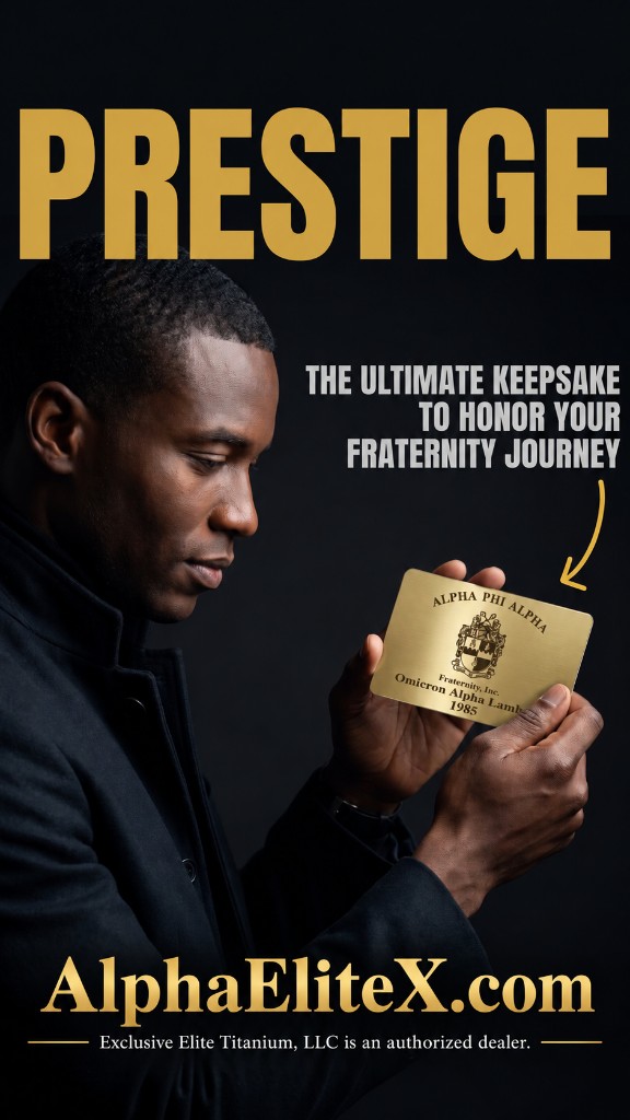 Prestige. The ultimate keepsake to honor your fraternity journey.